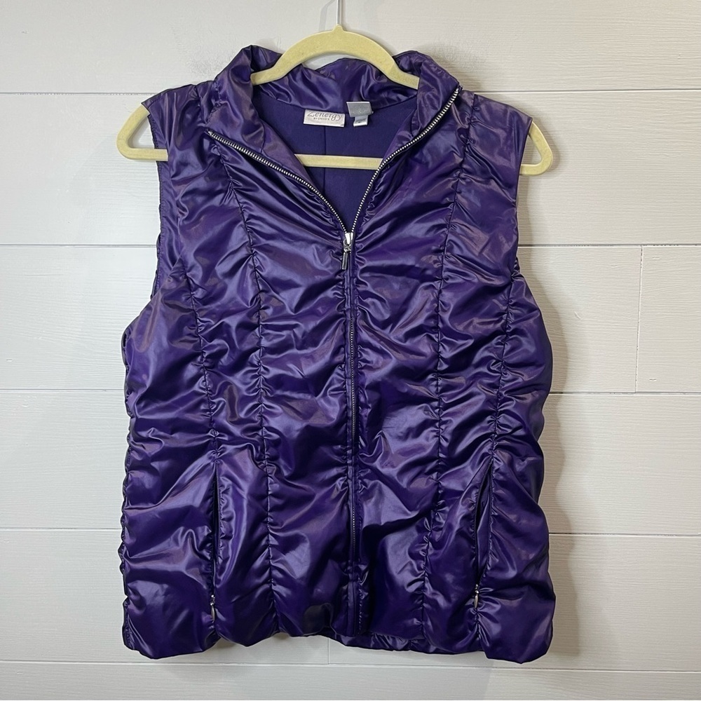 Chico's Purple Sleeveless Puffer Vest